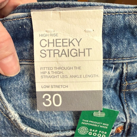 P35 - GAP Women's Cheeky Straight Leg Jeans - Picture 5 of 8